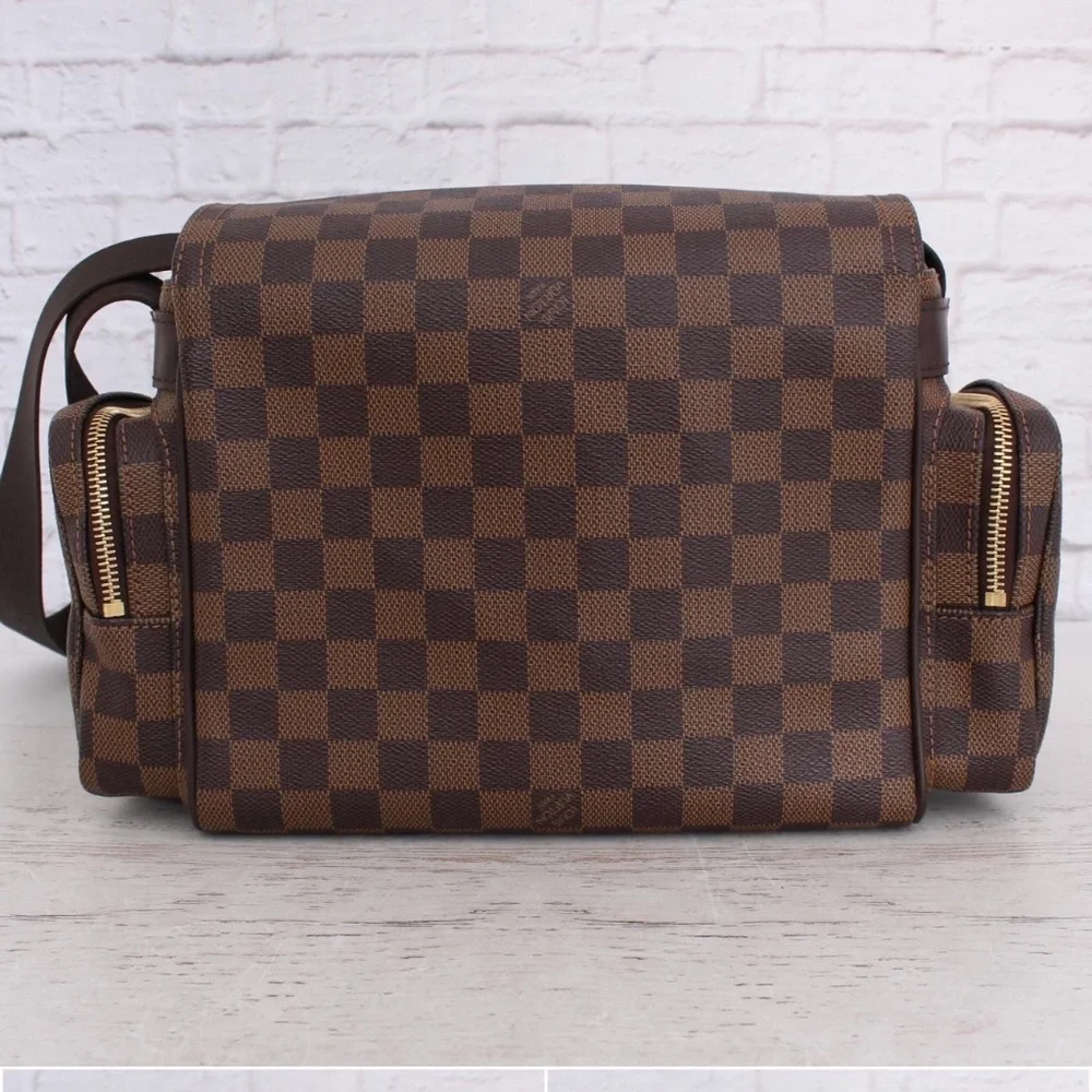 Louis Vuitton Melville Reporter Damier Ebene Messenger Crossbody Bag P0006